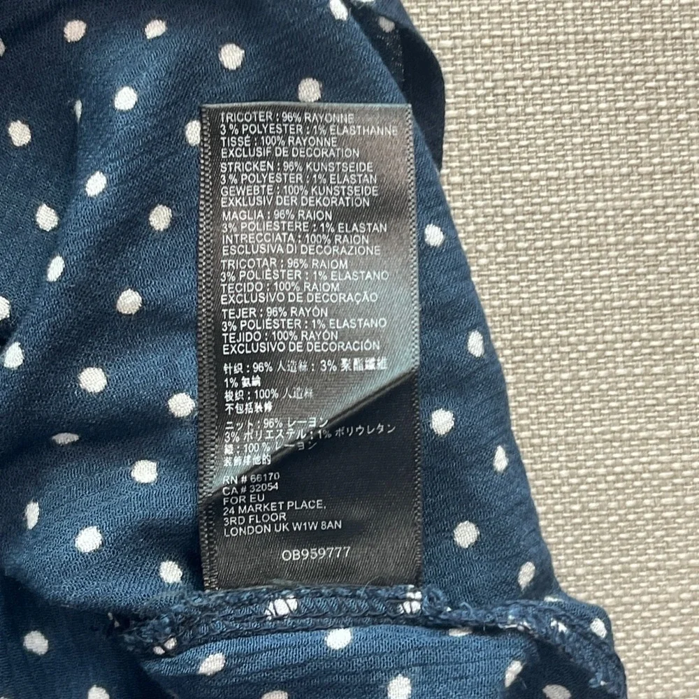 By Anthropologie Sleeveless Hi-Low Dress Size S Polka Dots Babydoll Mini Dress - Picture 8 of 9